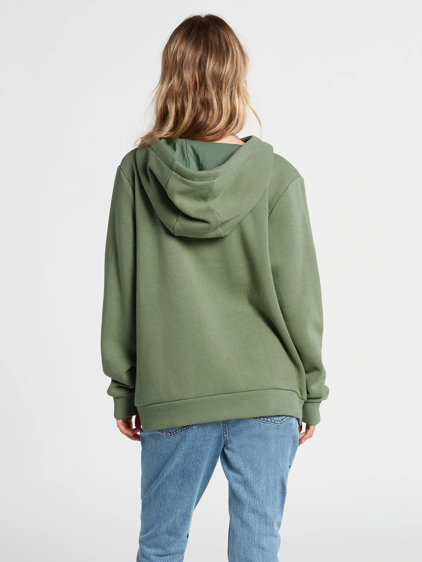 Walk on by High Neck Hoodie - Light Army