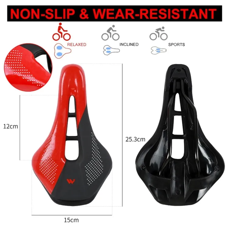 WEST BIKING Cycling Seat Hollow Breathable Comfortable Saddle Riding Equipment(Black)