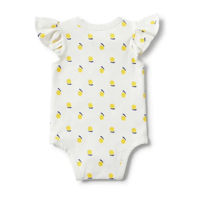 Wilson & Frenchy Sunshine Flutter Sleeve Bodysuit