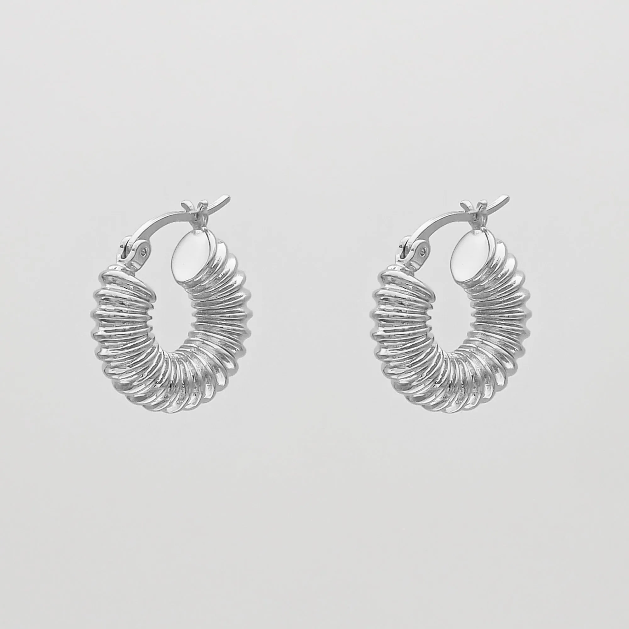 Zuri Ridge Hoop Earrings