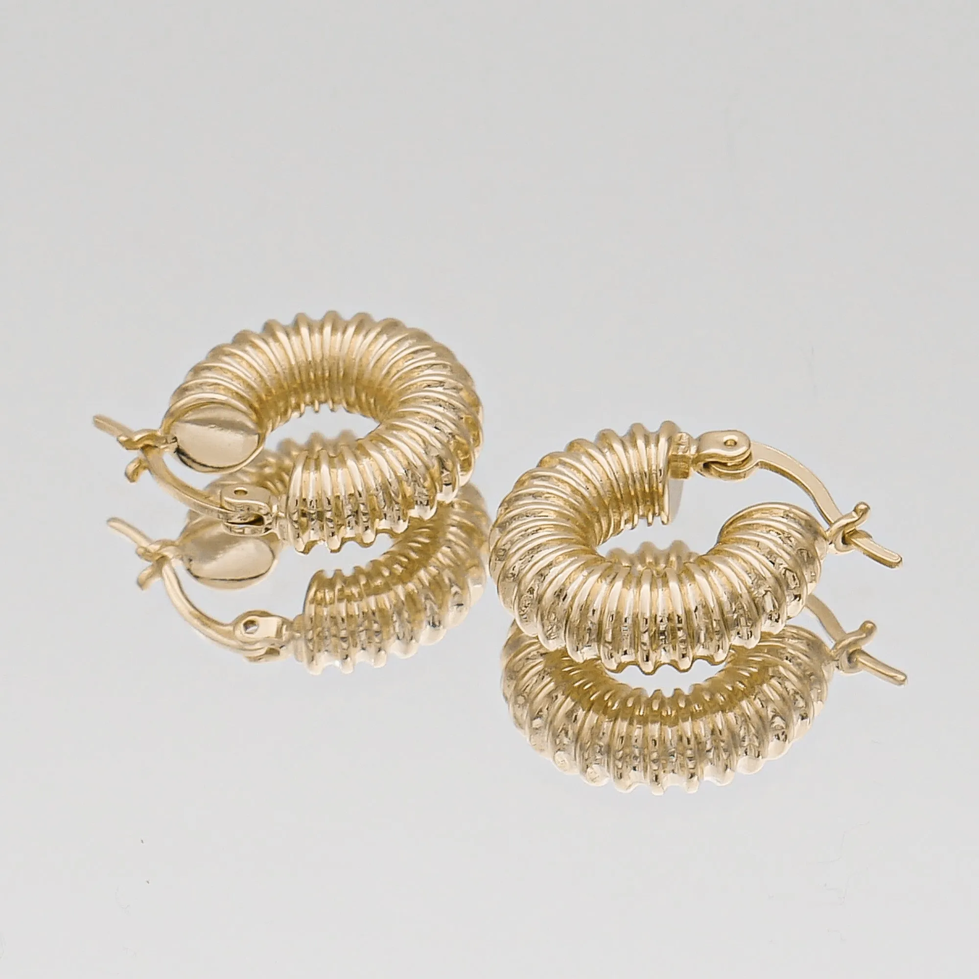 Zuri Ridge Hoop Earrings