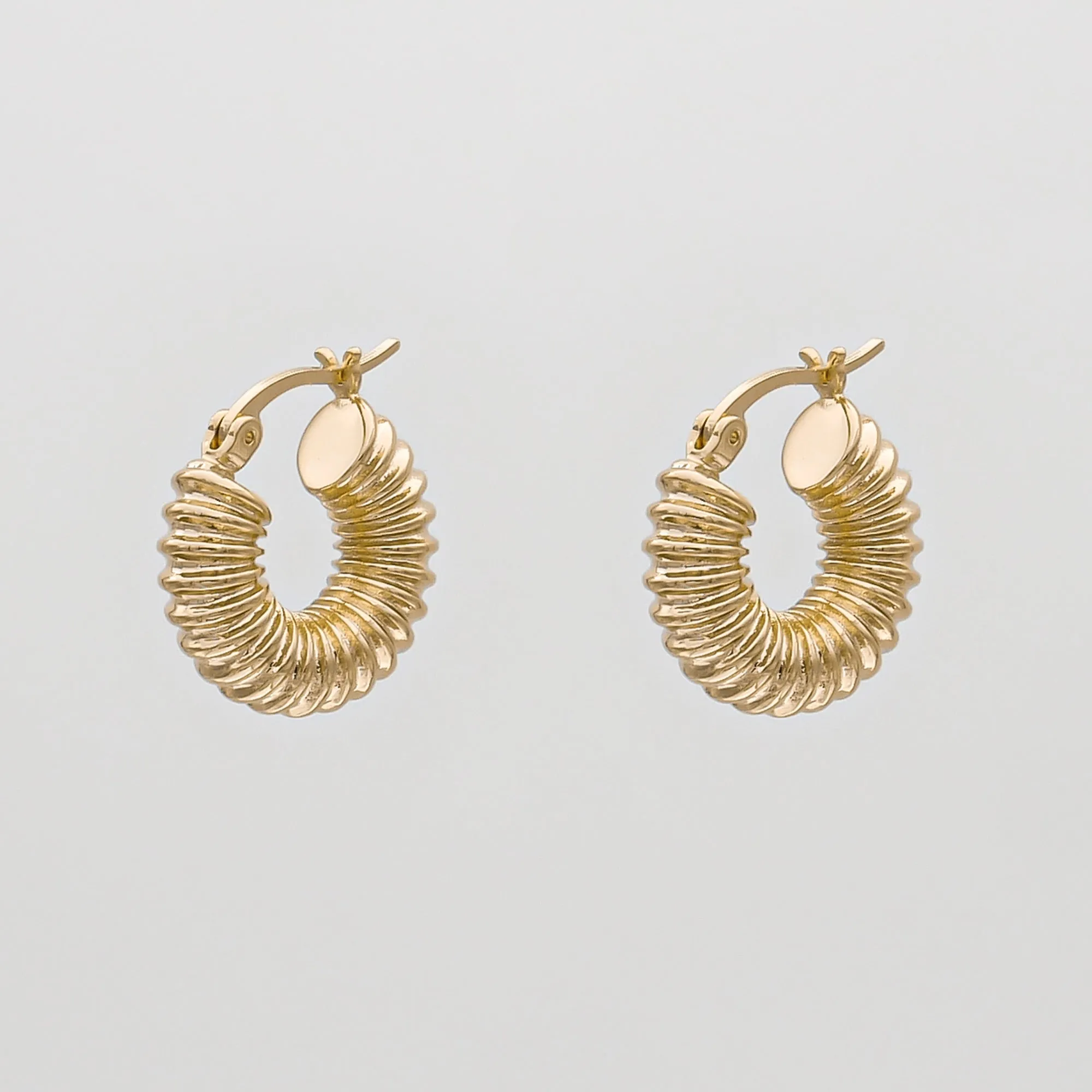 Zuri Ridge Hoop Earrings